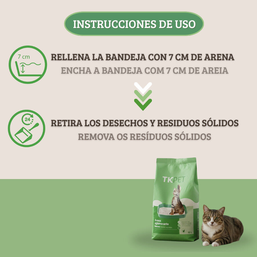 10 L TK-Pet Areia Aglomerante Bentonite e Alo&eacute; Vera para gatos, , large Imagem n&uacute;mero 4
